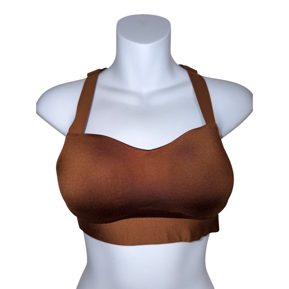 Pink Victoria's Secret Ultimate Push Up Sports Bra Copper Brown XS Racerback